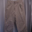 Willi Smith Tan Capri's Cropped Pants 100% Cotton Sz 10 Pre-Owned