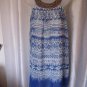 Magic Junior Size Blue & White Sequined Sleeveless Knee Length Dress Sz S NWWT
