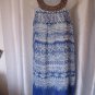 Magic Junior Size Blue & White Sequined Sleeveless Knee Length Dress Sz S NWWT