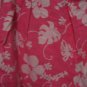 White Stag Pink & White Hawaiian Print Capri/Cropped Pants SZ L 12-14 Pre-Owned