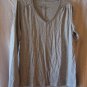 Faded Glory Junior Size Grey Long Sleeve V Neck Shirt Sz XL (16-18) Pre-Owned