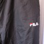 Fila Women's Black Elastic Drawstring Athletic Pants 100% Nylon Sz L Pre-Owned