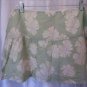 American Eagle Outfitters Junior Size Mint Green Floral Skirt Sz 12 Pre-Owned