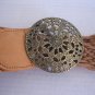 Hollister Junior Size 100% Genuine Natural Tan Leather Wide Belt Sz XS/S NWNT