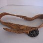 Hollister Junior Size 100% Genuine Natural Tan Leather Wide Belt Sz XS/S NWNT