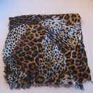 Ray Strauss Multi-Animal Print Women's Scarf 100% Rayon 28 x 28 Made in USA NWNT