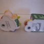 Disney Tinker Bell & Yarn Ceramic Salt & Pepper Shakers New 3 in.T x 3 1/2 in.W