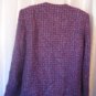 Alfred Dunner Women's Blue & Purple Button Down Blazer Jacket Sz 14 Pre-Owned