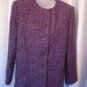 Alfred Dunner Women's Blue & Purple Button Down Blazer Jacket Sz 14 Pre-Owned