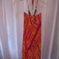 Chillipop Girl's Orange/Pink/Yellow Tie Around Neck Maxi Dress Sz 5-6 NWWT