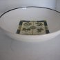 Large White Ceramic Bowl with Blue Trim & Spices on Bottom of Bowl 13 in. R New