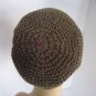 Earth Unisex Green/Brown Knit Beanie Hat Sz One Size Pre-Owned 55% Cotton