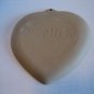 Brown Bag Cookie Art Ceramic Heart Shaped Cookie Mold Press 2 Birds w/Ribbon 85