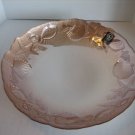 DC Glassware Peach Large Glass Sea Shell Bowl 16in.W x 5in.D Made in Turkey NWWT