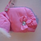 Smoochie Pooch Pink Ruffle Bow Hooded Jacket 100% Polyester Sz XXS New Fall15