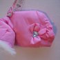Smoochie Pooch Pink Ruffle Bow Hooded Jacket 100% Polyester Sz XXS New Fall15