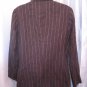 Isaac Mizrahi for Target Women's Brown Linen Pinstriped Blazer Sz 12 Pre-Owned