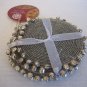 Jaipur Market Silver Beaded Round Coasters w/Silver Little Bells Set of 4 NW