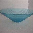 Circle Ware Profile Medium Blue Glass Serving Bowl 11 in. R. 5 1/2 in. D. New