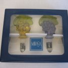 Mikasa Crystal Chablis Purple/Yellow Grapes Bottlestopper Set of 2 NWIB Austria