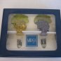 Mikasa Crystal Chablis Purple/Yellow Grapes Bottlestopper Set of 2 NWIB Austria