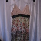 Johnny Martin Junior Size Tan & Black Floral Sundress Sz 1 NWWT 100% Polyester