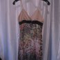 Johnny Martin Junior Size Tan & Black Floral Sundress Sz 1 NWWT 100% Polyester