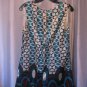 She's Cool Junior Size Brown/Blue/Cream Sleeveless Knee Length Dress Sz L NWWT