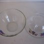 Vintage Wild Violets Just for You By J. Walsh for Avon Glass Bowl Set of 2 New