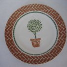 Pier 1 England Angleterre Potted Topiary Tree 10 in. Round Ceramic Plate New