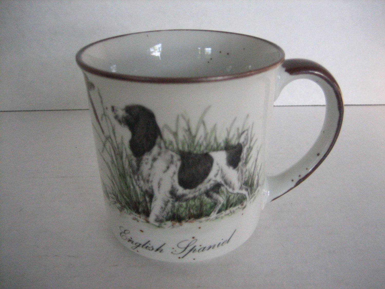 English Spaniel Brown/Cream Ceramic Coffee Mug/Cup New Made in Japan