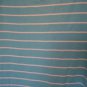 Faded Glory Junior Size Aqua & White Striped V Neck Shirt Sz XL/16-18 Pre-Owned
