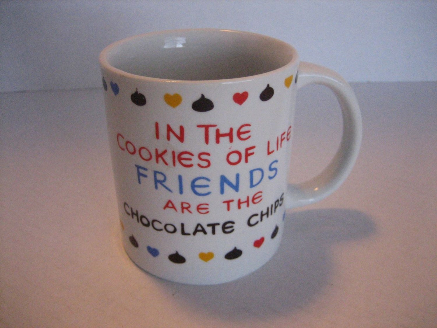 Friends are Like Chocolate Chips Ceramic Coffee Mug/Cup 3 1/2 in.T x 3 1/4 in.W