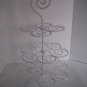 Decorative White Metal 3 Tier Dessert/CupCake Stand 22 inches Tall New No Tags