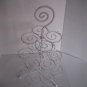 Decorative White Metal 3 Tier Dessert/CupCake Stand 22 inches Tall New No Tags