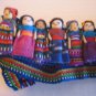 Vintage Women's Woven Multi-Color Tie Belt with Dolls in Front 60 in.L x 2in.W