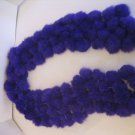 Women's Purple Fur Pom Pom Scarf/Wrap 5 in.W x 52 in.L NWNT