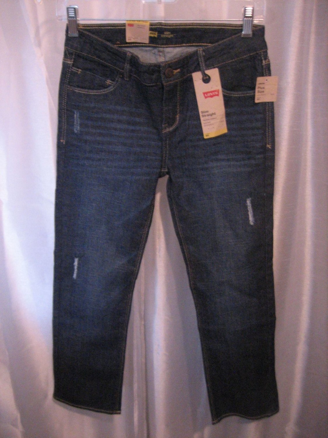 Levi's Slim Straight Girl's Blue Denim Jeans Sz 8 1/2 Plus NWWT 633731162480