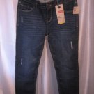 Levi's Slim Straight Girl's Blue Denim Jeans Sz 8 1/2 Plus NWWT 633731162480