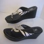 Yellow Box Bam Bam Zebra Print Women's Slip On Wedge Heel Sandal Shoes Sz 8
