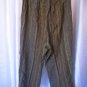 T & Company Junior Size Green/Brown Striped Capri/Cropped Pants Sz 14 Pre-Owned