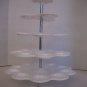 White Plastic/Metal 5 Tier Holds 27 Dessert/CupCake Stand 15in.T Pre-Owned