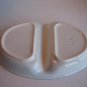 Pfaltzgraff White & Blue Oval Ceramic 2 SIded Serving Bowl 8.5W Made in USA New