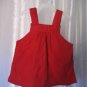 Infant Girl's Red Fleece Romper Sleeveless Dress 100% Polyester Sz 18-24M NWWT