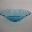 Blue Small Glass Serving Bowl Profile Circle Ware 9 in. R. 3 1/2 in. D. New