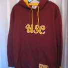 USC Trojans Maroon Hooded Adult Unisex Sweatshirt Sz 1X Pre-Owned 80% Cotton