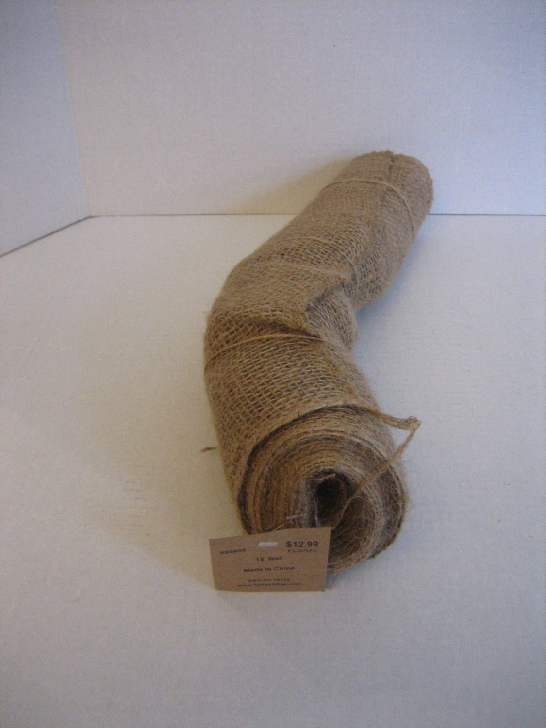 Hobby Lobby 535856 Wide Tan Burlap Ribbon Roll 15 Feet 17 in.Wide 100Jute NWWT