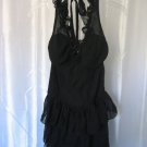 Myth Junior Girl's Black Ruffle Halter Above the Knee Dress Sz M New