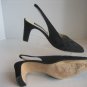 Nina Comfort Women's Black Fabric Slingback High Heel Shoe Sz 8 1/2M Pre-Owned