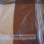 Women's Multi-Brown/Tan/White Striped 30 in.Sq 100%Polyester Scarf Made in Italy